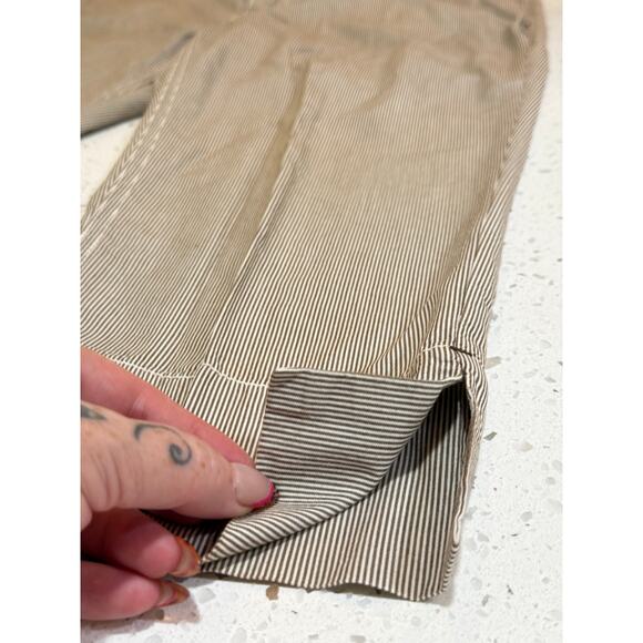 PURE COLOR CAPRI STRIPED 100% COTTON PANTS WOMENS SIZE 28" WAIST - Picture 5 of 7